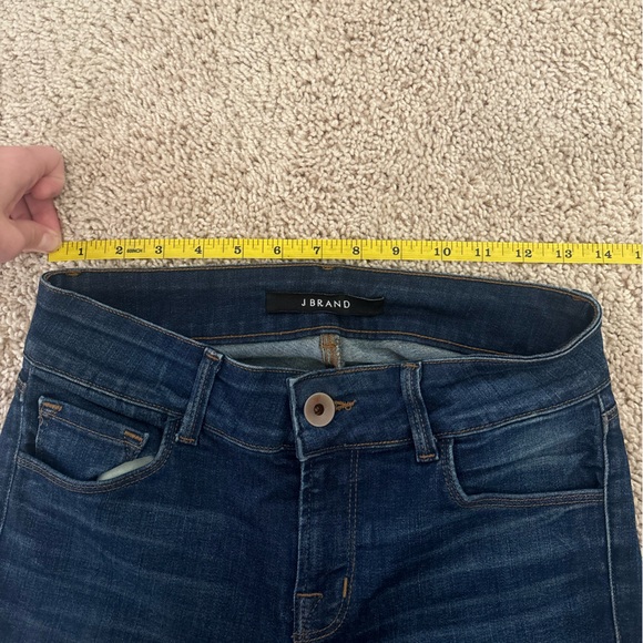 J Brand Love Story Flare Jeans in Trouble Blue Wash EXTRA LONG - Picture 9 of 11